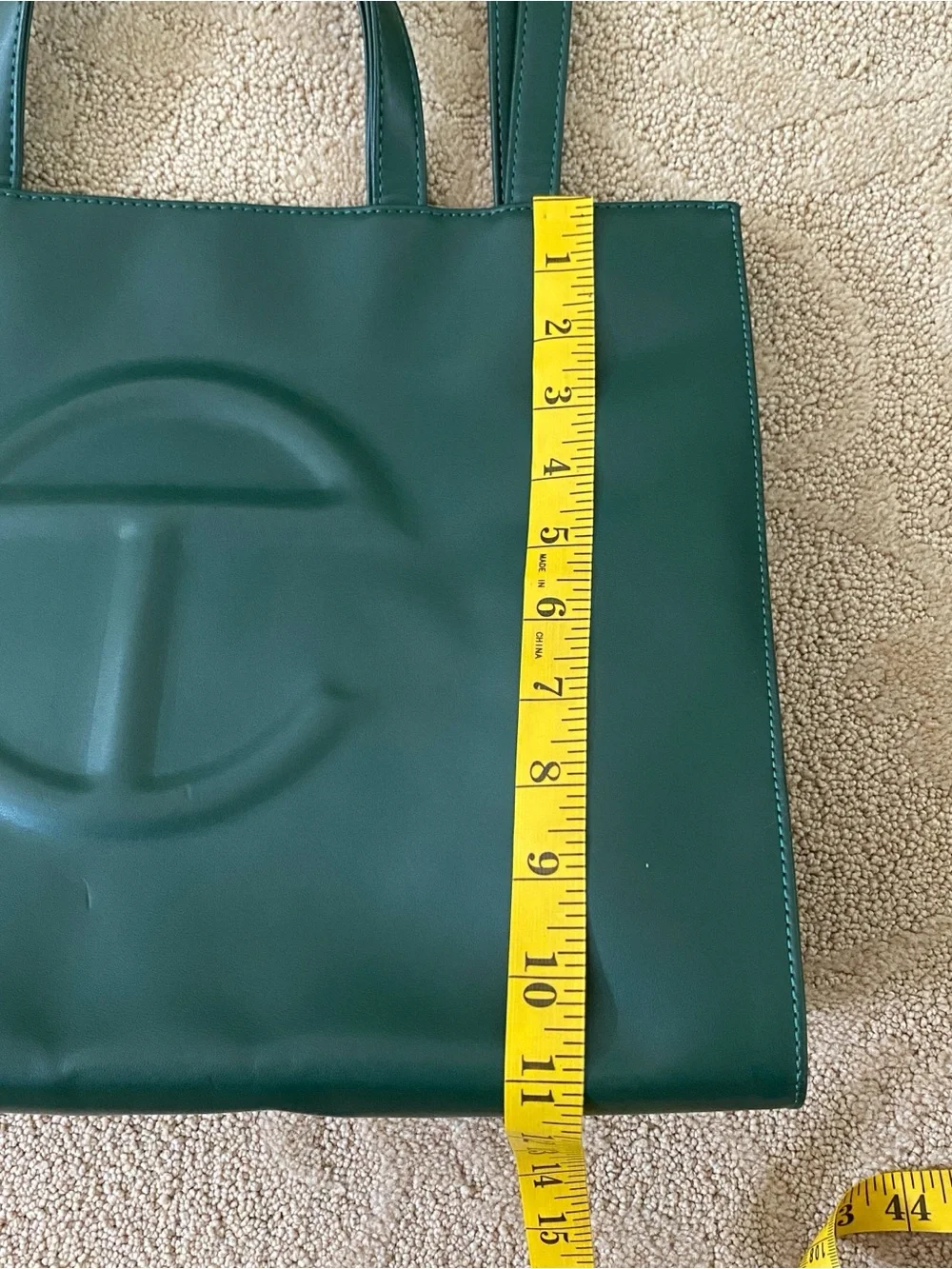 Telfar Medium Shopping Bag Dark Olive Vegan Leather Tote Crossbody